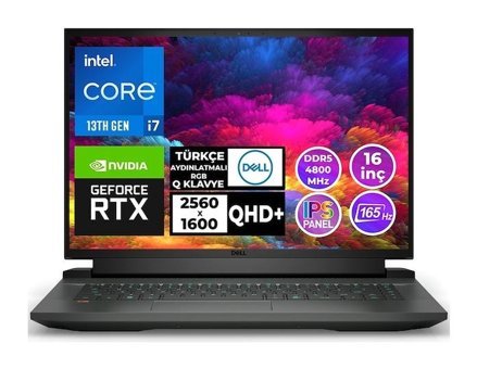 Dell G16 7630 G76302401010U003 Harici GeForce RTX 4060 Intel Core i7 13700HX 16 GB Ram 1 TB SSD 16 inç Full HD FreeDos Oyuncu Laptop