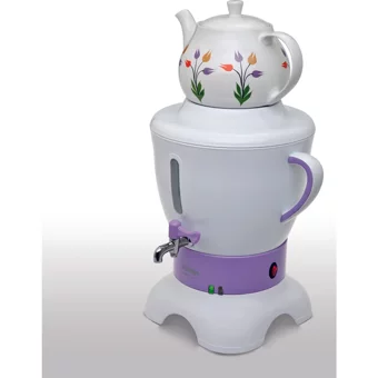 Fantom SM 2000 1800 W 5 lt Su Kapasiteli Porselen Tek Demlikli Tek Musluklu Plastik Elektrikli Semaver Beyaz