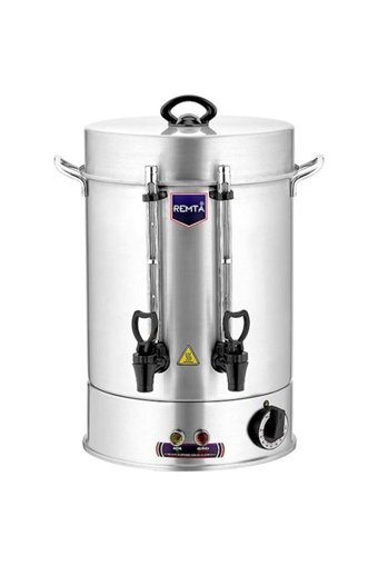 Remta 2200 W 22 lt Su Kapasiteli Çelik Tek Demlikli 250 Bardak Çift Musluklu Çelik Elektrikli Semaver İnox