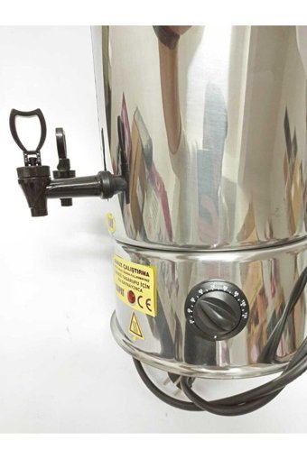 Pegasus 11 lt Su Kapasiteli Çelik Tek Demlikli 40 Bardak Çift Musluklu Çelik Elektrikli Semaver İnox