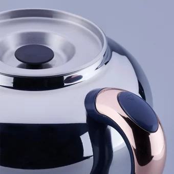 Korkmaz A843-01 Hanedan 2000 W 3.5 lt Su Kapasiteli Çelik Tek Demlikli Tek Musluklu Çelik Elektrikli Semaver Rosegold