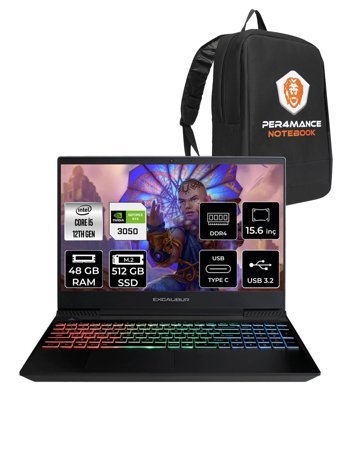 Casper Excalibur G770 Harici GeForce RTX 3050 Intel Core i5 12450H 48 GB Ram 512 GB SSD 15.6 inç Full HD FreeDos Oyuncu Laptop + PER4 Çanta