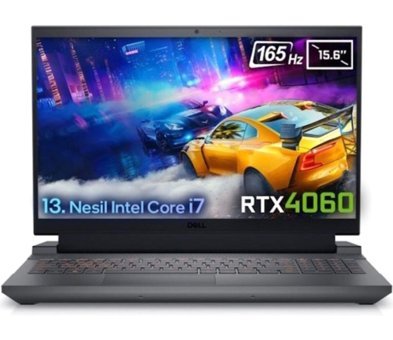 Dell Gaming G155530013UH3 Harici GeForce RTX 4060 Intel Core i7 13650HX 16 GB DDR5 Ram 1 TB SSD 15.6 inç Full HD Windows 11 Home Oyuncu Laptop