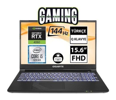 Gigabyte G5 KF E3EE313SD Harici GeForce RTX 4060 Intel Core i5 12500H 32 GB Ram 512 GB SSD 15.6 inç Full HD FreeDos Oyuncu Laptop