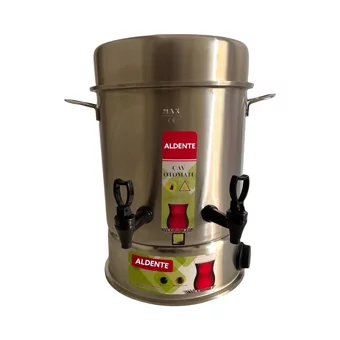 Yonca Çay Vakti 2000 W 16.6 lt Su Kapasiteli Çelik Tek Demlikli 160 Bardak Çift Musluklu Çelik Elektrikli Semaver İnox