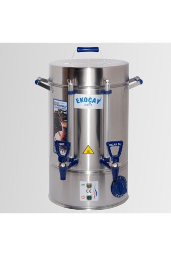 Tuğra Ekoçay Çay Otomatı Çaycı 1000 W 5 lt Su Kapasiteli Tek Demlikli 50 Bardak Tek Musluklu Bakır Elektrikli Semaver