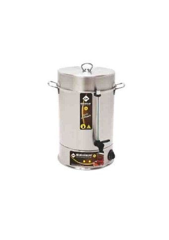 Bülbüloğulları 1000 W 7 lt Su Kapasiteli Çelik Tek Demlikli 80 Bardak Çift Musluklu Çelik Elektrikli Semaver İnox