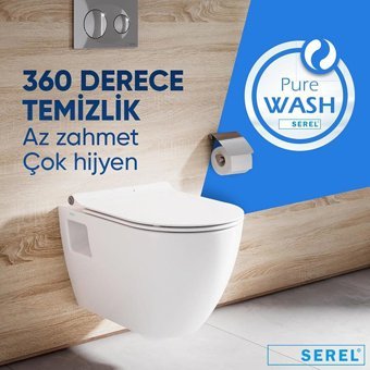 Eca Smart Seramik Kanalsız Gömme Duvara Sıfır Asma Klozet Beyaz