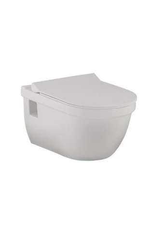 Seramiksan Terra Seramik Gömme Duvara Sıfır Asma Gömme Klozet Beyaz + Soft Kapak