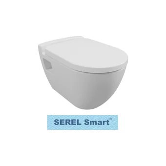 Serel Smart Seramik Kanallı Arkadan Çıkışlı Gömme Duvara Sıfır Asma Gömme Klozet Beyaz