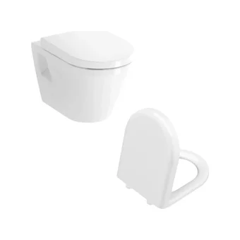 Vitra Integra 31 cm Plastik Kanalsız Arkadan Çıkışlı Gömme Duvara Sıfır Asma Gömme Klozet Beyaz + Kapak