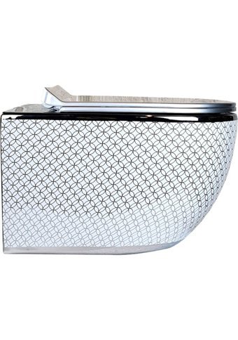 Pure Cırcular WH-750N 31 cm Plastik Kanalsız Arkadan Çıkışlı Gömme Duvara Sıfır Asma Gömme Klozet Gümüş + Soft Kapak