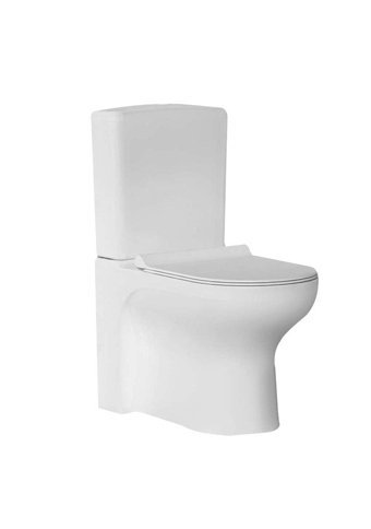Bien Venüs 64 cm Seramik Alttan Çıkışlı Duvara Sıfır Ayaklı Gömme Klozet Beyaz + İç Takım + Kapak