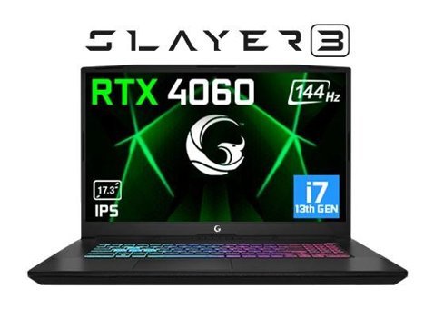 Game Garaj Slayer3 7XL 4060 C2 Harici GeForce RTX 4060 Intel Core i7 13700H 32 GB Ram 1 TB SSD 17.3 inç Full HD FreeDos Oyuncu Laptop + Çanta