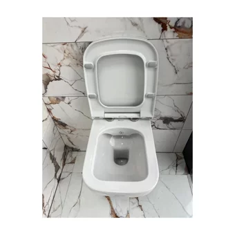 Seramiksan Bold 33.5 cm Seramik Kanalsız Alttan Çıkışlı Gömme Duvara Sıfır Asma Gömme Klozet Beyaz