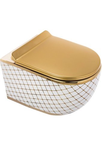 Pure Geo WH-783 31 cm Seramik Kanalsız Arkadan Çıkışlı Gömme Duvara Sıfır Asma Gömme Klozet Beyaz + Soft Kapak