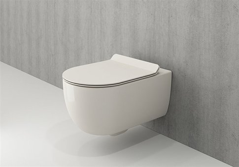 Bocchi V-Tondo Rimless 54.5 cm Seramik Arkadan Çıkışlı Gömme Duvara Sıfır Asma Gömme Klozet Kırmızı