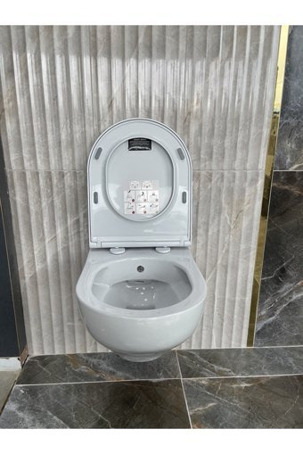 Bien ion 51.5 cm Seramik Kanalsız Duvara Sıfır Asma Gömme Klozet Beyaz