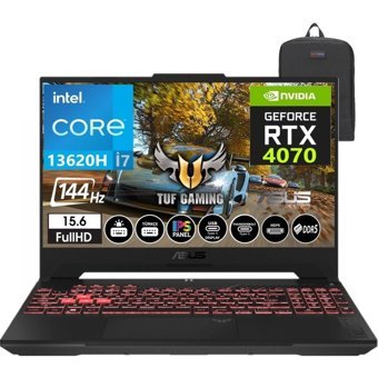 Asus TUF Gaming F15 FX507VI-LP09021 Harici GeForce RTX 4070 Intel Core i7 13620H 32 GB DDR5 Ram 512 GB SSD 15.6 inç Full HD Windows 11 Home Oyuncu Laptop + WeblegelsinÇanta