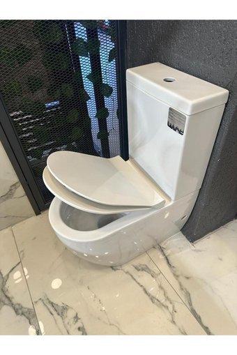 Seramiksan Stella 50 cm Seramik Kanallı Duvara Sıfır Ayaklı Gömme Klozet Beyaz