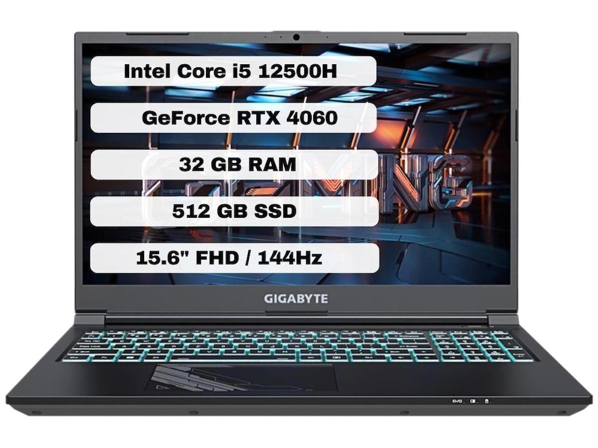 Gigabyte G5 KF E3EE313SD32 Harici GeForce RTX 4060 Intel Core i5 12500H 32 GB Ram 512 GB SSD 15.6 inç Full HD FreeDos Oyuncu Laptop
