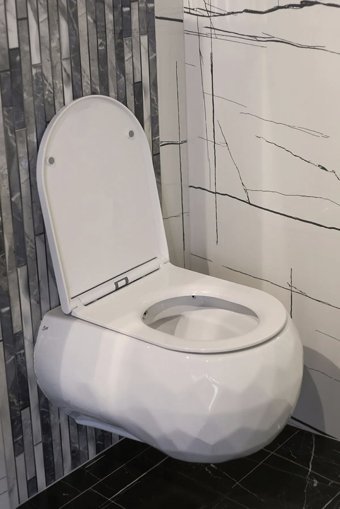 Bien Pent 52 cm Seramik Kanalsız Gömme Duvara Sıfır Asma Klozet Beyaz