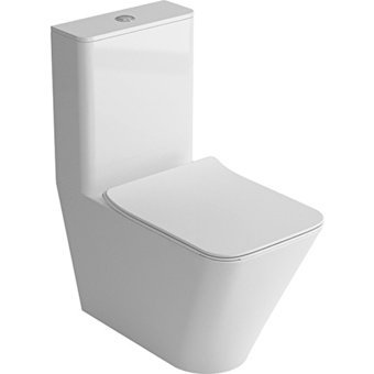 Newarc Loft 36 cm Seramik Kanallı Arkadan Çıkışlı Ayaklı Klozet Beyaz
