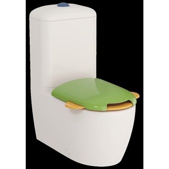 Vitra Sento Plastik Kanalsız Arkadan Çıkışlı Duvara Sıfır Ayaklı Gömme Klozet Seti Yeşil