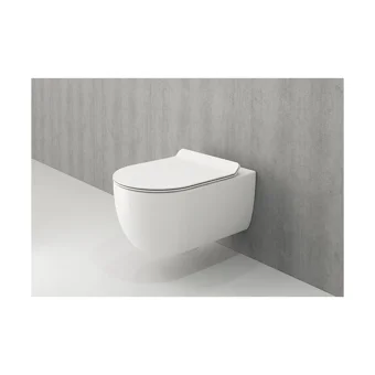Bocchi V-Tondo 54.5 cm Arkadan Çıkışlı Gömme Duvara Sıfır Asma Gömme Klozet Beyaz + Gömme Rezervuar + Kapak