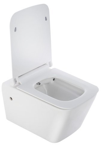 Pure WH-778 29 cm Seramik Kanalsız Alttan Çıkışlı Gömme Duvara Sıfır Asma Gömme Klozet Beyaz + Soft Kapak