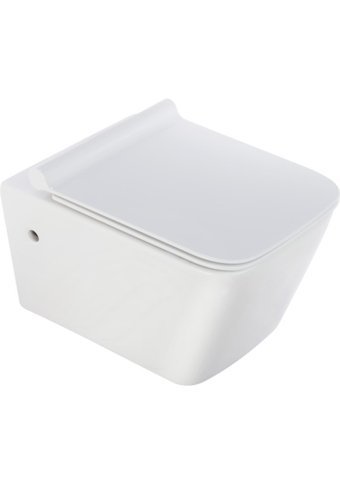 Pure WH-778 29 cm Seramik Kanalsız Alttan Çıkışlı Gömme Duvara Sıfır Asma Gömme Klozet Beyaz + Soft Kapak