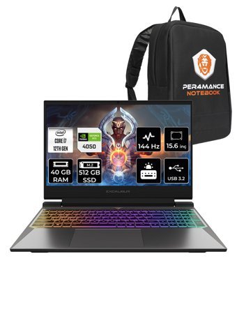 Casper Excalibur G870 Harici GeForce RTX 4050 Intel Core i7 12650H 40 GB Ram 512 GB SSD 15.6 inç Full HD FreeDos Oyuncu Laptop + PER4 Çanta