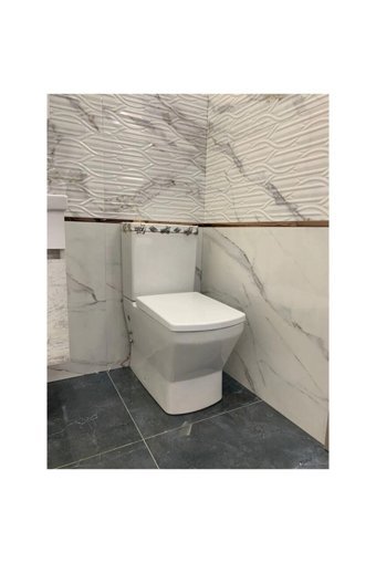 Bien Neptün Seramik Kanallı Alttan Çıkışlı Duvara Sıfır Ayaklı Klozet Beyaz