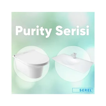 Serel Purity Seramik Kanallı Arkadan Çıkışlı Gömme Duvara Sıfır Asma Gömme Klozet Beyaz
