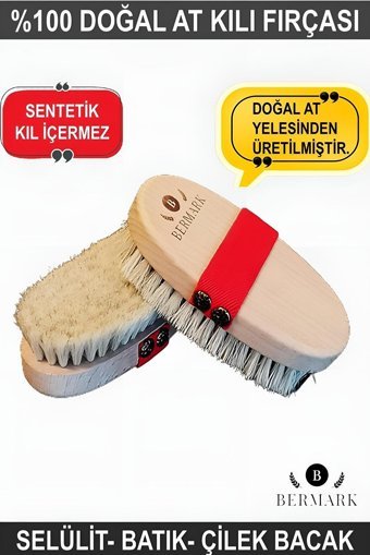 Bermark Selülit Giderici Sapsız At Kılı Fırçası