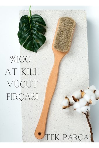 Efsoon Organics Selülit Giderici Saplı At Kılı Fırçası Beyaz