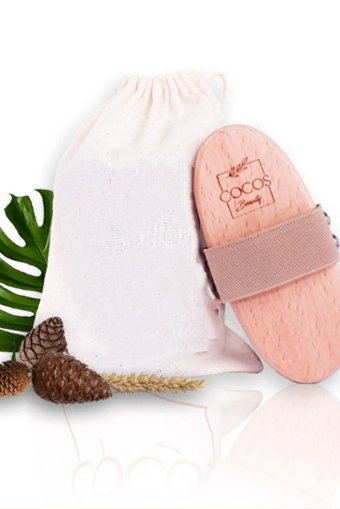 Cocos Beauty Selülit Giderici Sapsız At Kılı Fırçası Beyaz