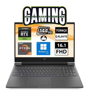HP Victus 16 S0018NT 7Z4M8EA0 Harici GeForce RTX 4060 AMD Ryzen 5 7640HS 16 GB Ram 1 TB SSD 16.1 inç Full HD Windows 11 Pro Oyuncu Laptop