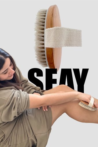 Seay Selülit Giderici Sapsız Keseli At Kılı Fırçası