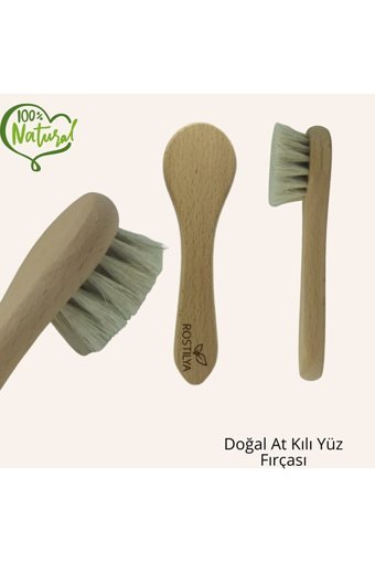 Rostilya Selülit Giderici Saplı At Kılı Fırçası Seti