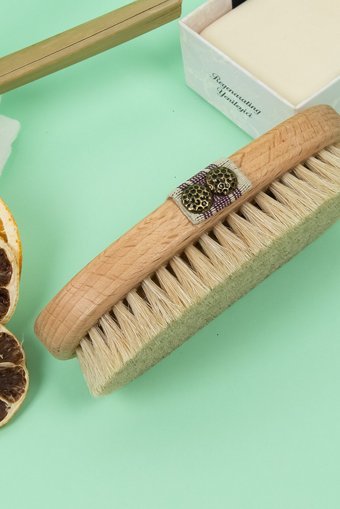 Efsoon Organics Selülit Giderici Sapsız At Kılı Fırçası Beyaz