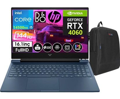 HP Victus 16 R1057NT VCS9J260EAW03 Harici GeForce RTX 4060 Intel Core i5 14500HX 16 GB DDR5 Ram 2 TB SSD 16.1 inç Full HD FreeDos Oyuncu Laptop + WeblegelsinÇanta