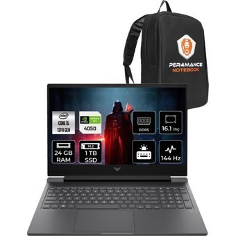 HP Victus 16 7P6L8EAPN315 Harici GeForce RTX 4050 Intel Core i5 13500H 24 GB Ram 1 TB SSD 16.1 inç Full HD FreeDos Oyuncu Laptop + PER4 Çanta