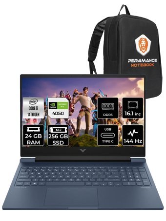 HP Victus 16 9J253EA Harici GeForce RTX 4050 Intel Core i7 14700HX 24 GB Ram 256 GB SSD 16.1 inç Full HD FreeDos Oyuncu Laptop + PER4 Çanta