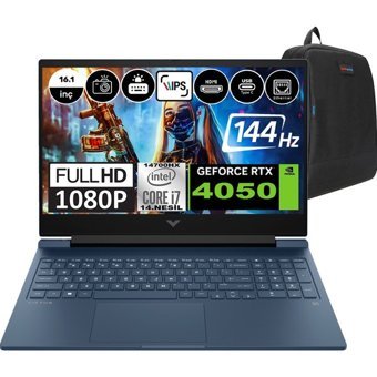 HP Victus 16 R1051NT 9J253EAW03 Harici GeForce RTX 4050 Intel Core i7 14700HX 16 GB DDR5 Ram 2 TB SSD 16.1 inç Full HD Windows 11 Pro Oyuncu Laptop + WeblegelsinÇanta