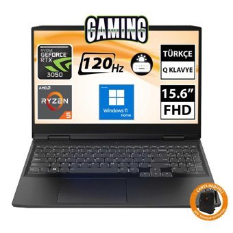 Lenovo IdeaPad Gaming 3 82SB00UETR03 CNT004 Harici GeForce RTX 3050 AMD Ryzen 5 6600H 16 GB Ram 512 GB SSD 15.6 inç Full HD Windows 11 Home Oyuncu Laptop