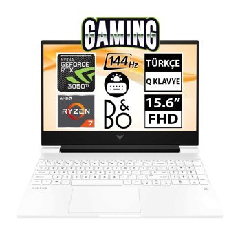 HP Victus 15 FB0004NT 71T71EA03 Harici GeForce RTX 3050 AMD Ryzen 7 5800H 32 GB Ram 1 TB SSD 15.6 inç Full HD FreeDos Oyuncu Laptop