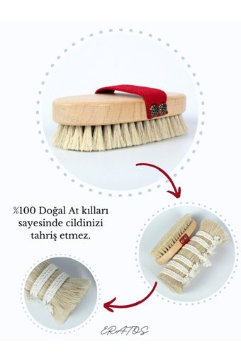 Eratos Selülit Giderici Sapsız At Kılı Fırçası Beyaz