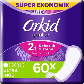 Orkid Günlük Ultra İnce Organik 60'lı Normal Günlük Ped
