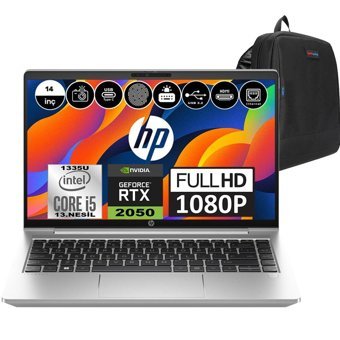 HP Probook 440 G10 8A568EAF01 Harici GeForce RTX 2050 Intel Core i5 1335U 8 GB Ram 256 GB SSD 14 inç Full HD FreeDos Oyuncu Laptop + Çanta